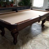 Brunswick 8 Foot Pool Table With Cues Wall Rack & Ping Pong Table Top